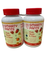 Smarty Pants Kids Multi & Fiber Gummies 90 ct  Supplement Exp 6/26+ 2 Bottles