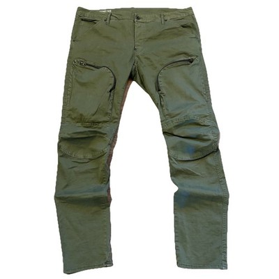 G Star Raw Jeans Men s 38x34 Air Defense 5620 3D Slim Olive Green Pockets Zipper