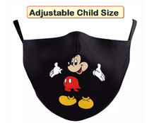 Children Face Mask Reusable Cartoon Mickey Mouse Adjustable Kids Unisex Vacation