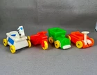 Vintage Fisher Price Little People Nursery Vehicles Lot Of 4: Tricycle Horse etc