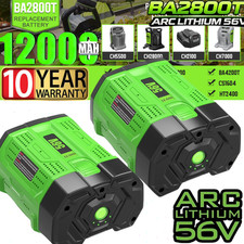 2PACK EGO Power BA6720T 56-Volt 12.0 Ah Lithiumion Battery Upgraded Fuel Gauge