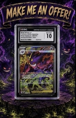 GENGAR EX RARE Pokemon Card GRADED CGC 10 TCG PSYCHIC GEM MINT
