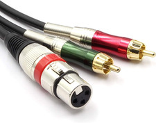 Siyear XLR Female to 2 X Phono RCA Plug Adapter Y Splitter Patch Cable, XLR Fema