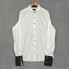 Proper Cloth Dress Shirt Men XL White 100 Cotton French Cuff