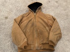 Carhartt J130 Sandstone Active Jacket Quilted Flannel Medium