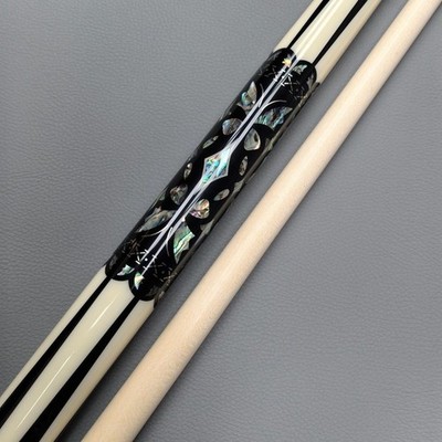 FG FuGan Butterfly Pool Cue Handmade Abalone Inlay 58'' 1/2 Split Maple Billiard