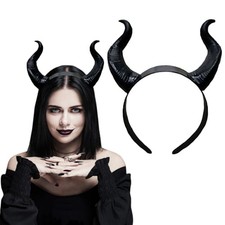 Black Devil Horns Headband for Halloween - Women's Hairband