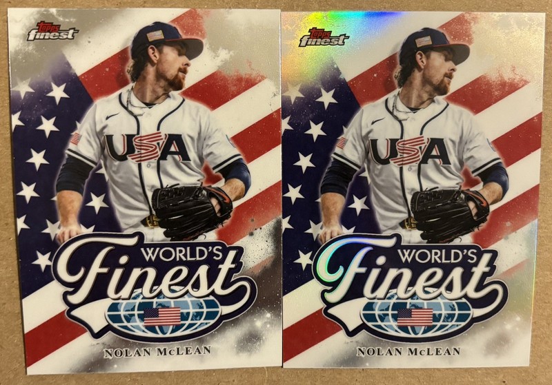 2026 Topps Finest - World's Finest Nolan McLean #WF-12 Refractor + Base Inserts