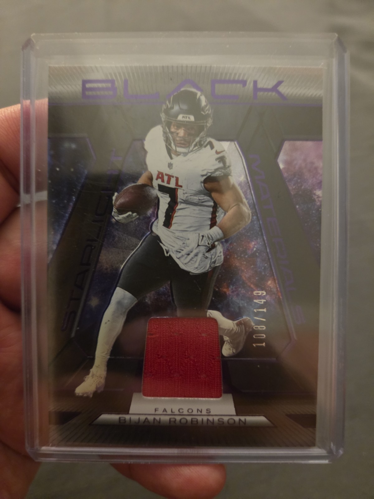 2025 Panini Black - Starlight Materials Bijan Robinson #SMA-BRO Royal /149 (MEM)