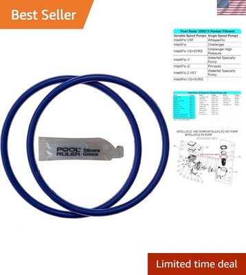 350013 Pentair Pump Lid O-Ring 2 Pack + Lubricant - IntelliFlo, WhisperFlo, more