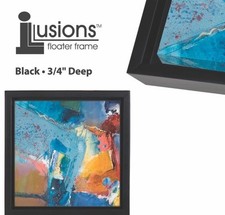 4 Pack Creative Mark Illusions Floater Frame for 3/4 Inch Depth Stretched Canvas