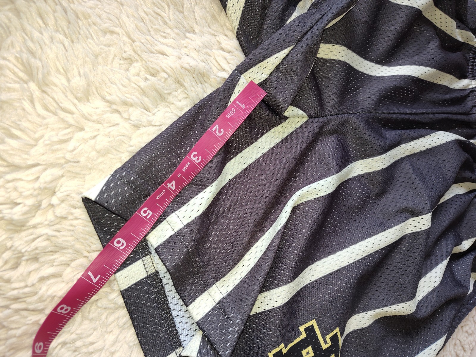 Authentic Eric Emanuel EE Basic Short Gray Stripe… - image 12