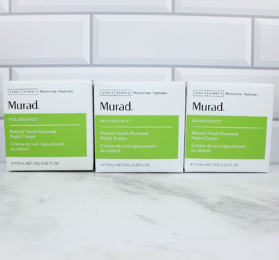 Murad Resurgence Retinol Youth Renewal Night Cream 0.25 fl oz LOT of 3 NIB