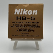 Genuine Nikon HB-5 Bayonet Lens Hood AF Zoom Nikkor 35mm 105mm f3.5 4.5 N Camera