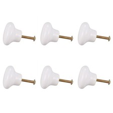 6pcs ceramic door round handles kitchen cabinet cupboard wardrobe pull knobs w8446