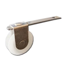 Straight Spring Tension Roller Assembly with 1" Nylon Wheel