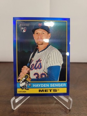 2025 Topps Heritage High Number- Hayden Senger Rookie Chrome Blue Refractor /150