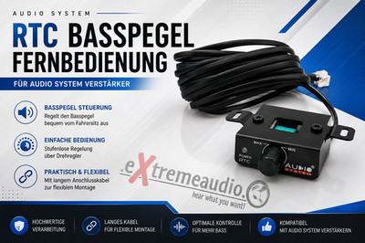 Audio System RTC Remote Control Kabel Fernbedienung Audio System Verstärker NEU