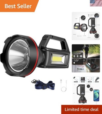 Rechargeable Spotlight Flashlight, High Lumens Handheld Spotlight,LED Searchl...