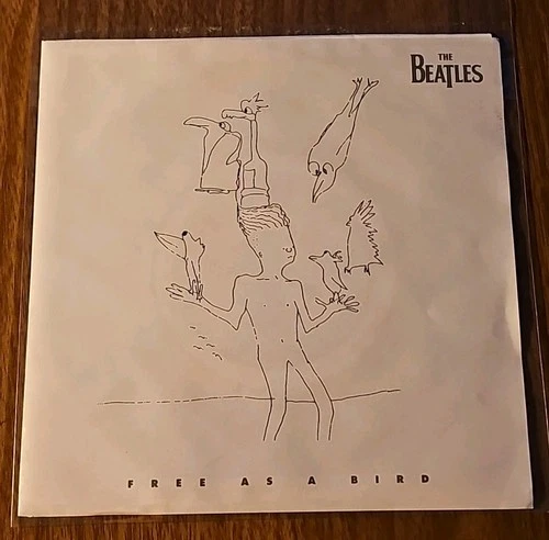 THE BEATLES "FREE AS A BIRD" "CHRISTMAS TIME" POP ROCK PICTURE 45 VINYL RECORD