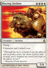 Ravnica Blazing Archon - Foil x1 Moderate Play, English Magic Mtg M:tG