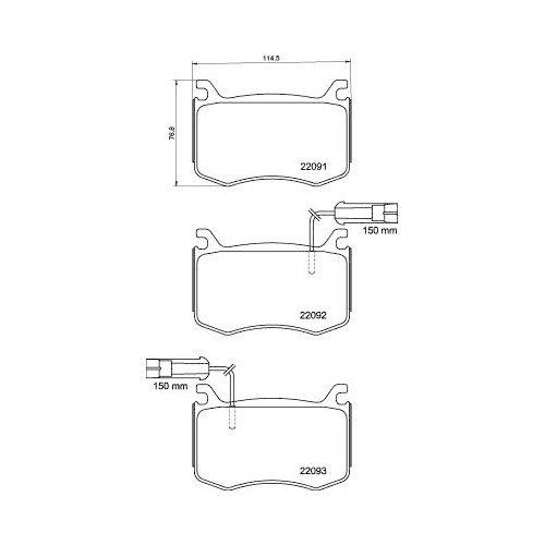 Plaquette de frein Hella 8DB 355 039-051 haute performance en acier composite pour frein à disque Alfa Romeo