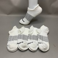 Bombas Unisex Ankle Socks 4 Pair Pack Solid White Size Y S M L XL
