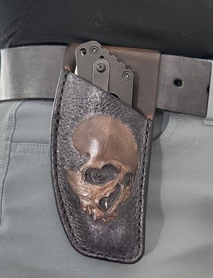 Strider SMF Leather Belt Sheath Handcrafted.