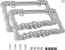 2-Pack License Plate Frames - License Plate Covers, Universal Car Tag-Skull