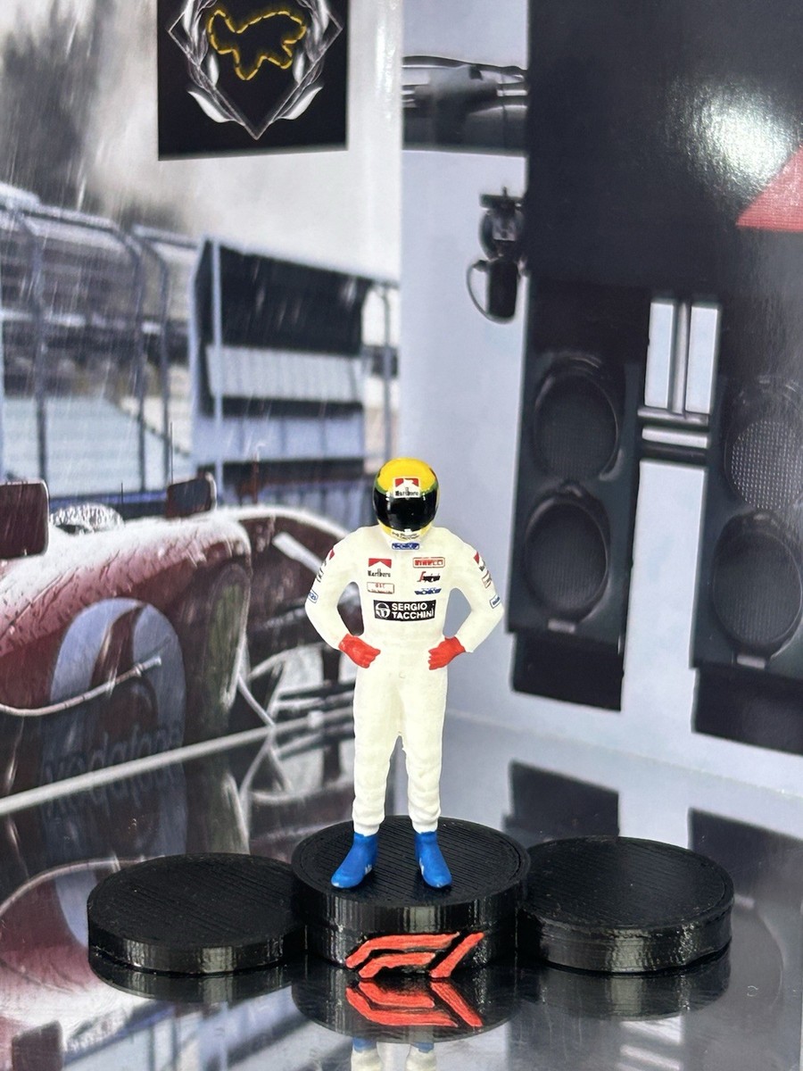Ayrton Senna Toleman 1984 Debut F1 Scale 1/43 Figure + Podium | eBay