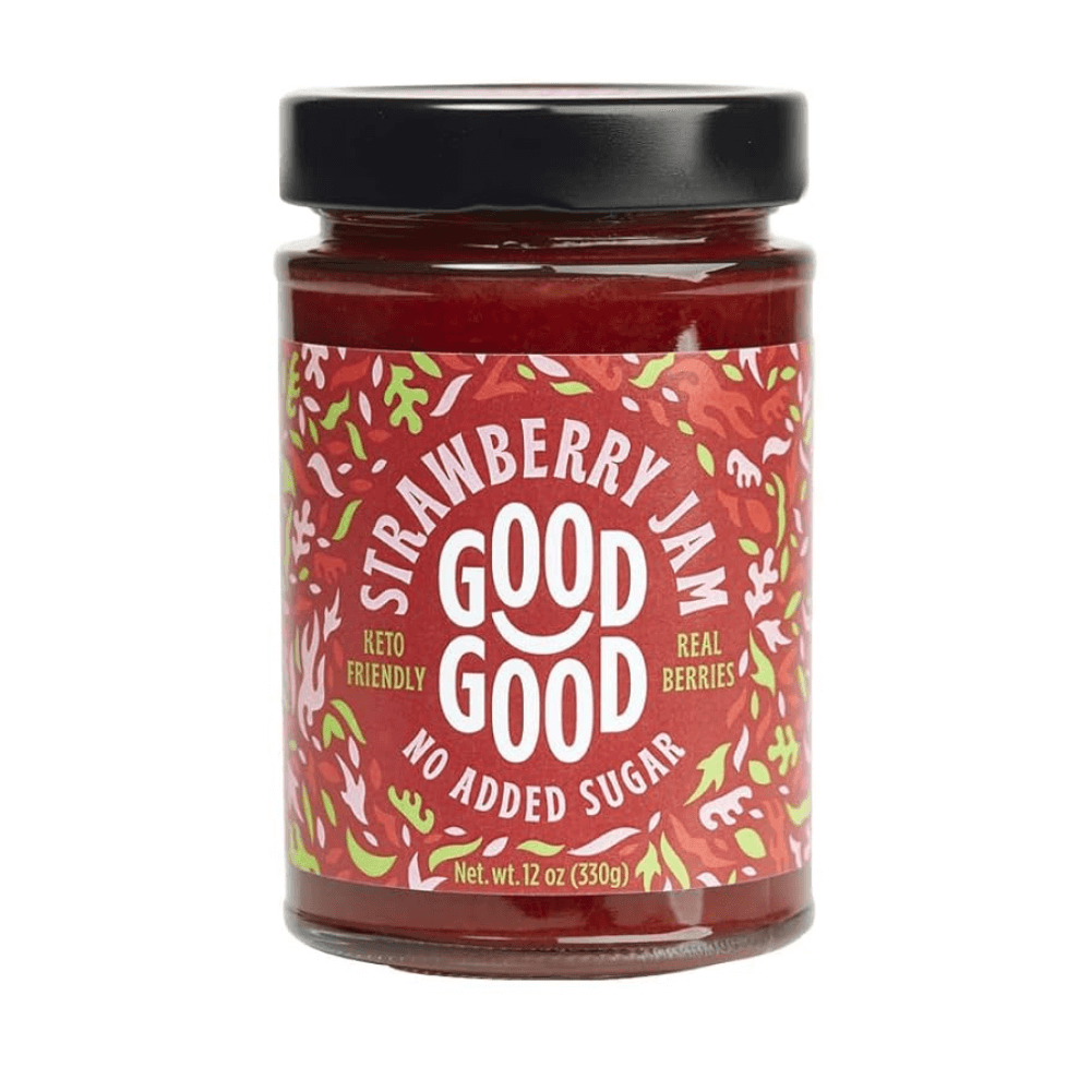 Good Good Strawberry Jam No Added Sugar Keto Friendly Low Carb Spread 330g