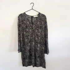 Zimmerman Brown Floral V-Neck Bell Sleeve Dress 1 / US S