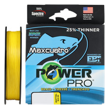 PowerPro Maxcuatro Braided Fishing Line - Hi-Vis Yellow - 20lb - 300yd/274m ...