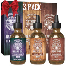 Beard Oil for Men 3 Pack - Natural Mens Beard Oil Variety Set - Sandalwood, Pine