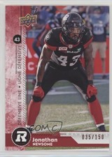2018 Upper Deck CFL Red 35/150 Jonathan Newsome #123 r6v