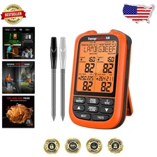 Pro Meat Thermometer Digital 1000ft, Waterproof Probe, Large Display, RF Signal