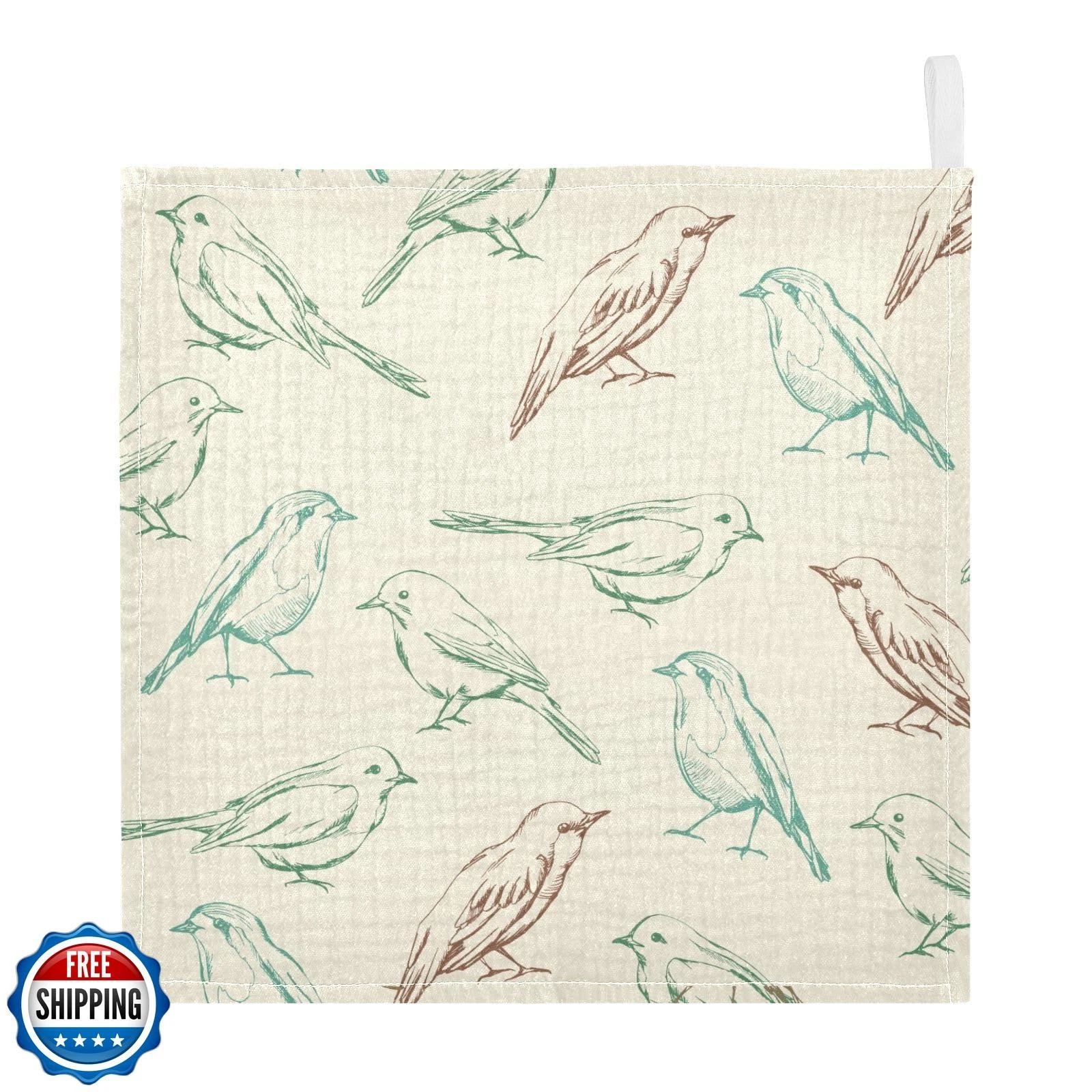 vvfelixl Baby Muslin Washcloths Color Birds Baby Burp Cloths Cotton Baby Face