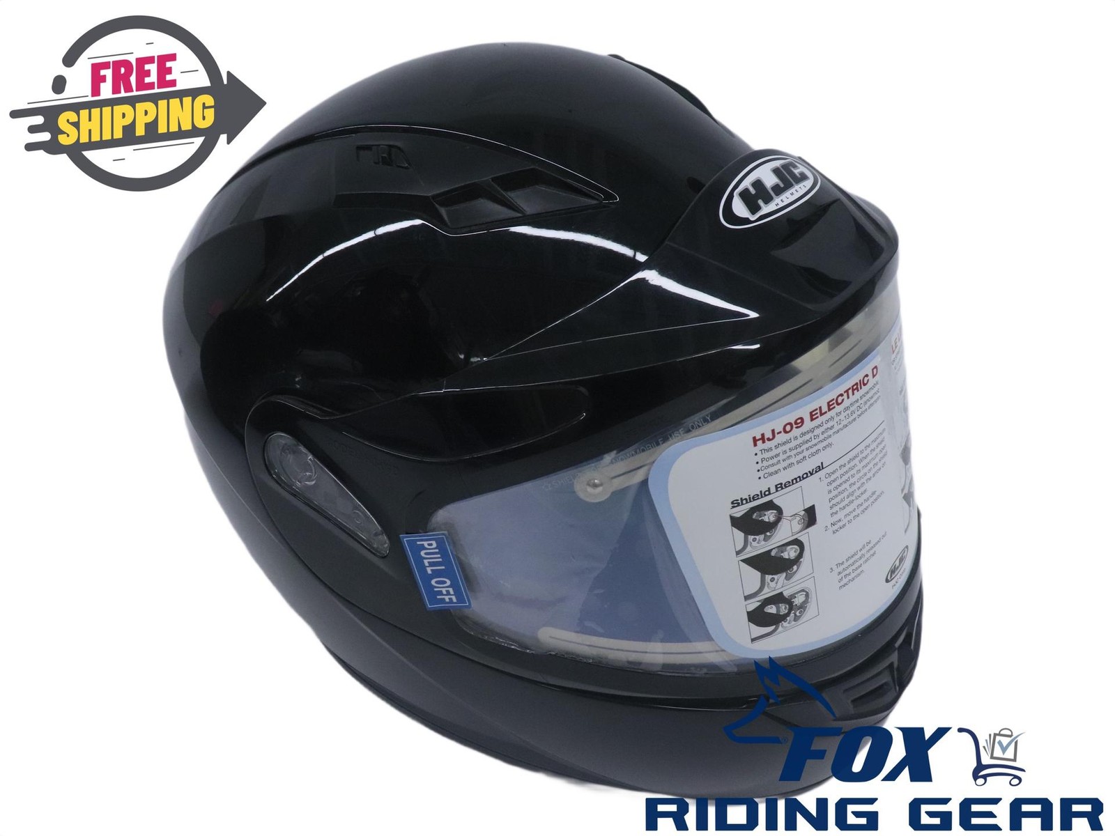 HJC CS-R3 Electric Snowmobile Helmet Black - Adult XS