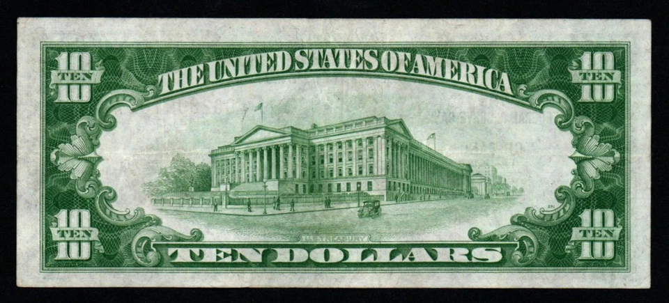 1929 $10 Chicago CRISP XF+/AU Federal Reserve Bank Note! - Image 2 of 2