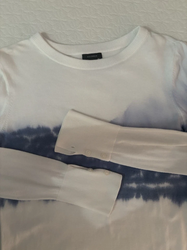 Halógeno Tie Dye Botón Puño Algodón Suéter - Mediano Foto 4 de 4