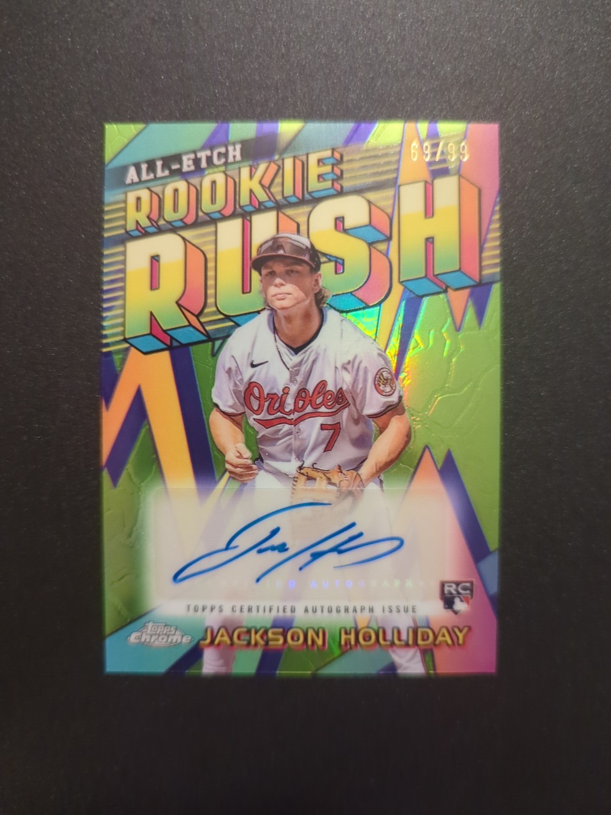JACKSON HOLLIDAY 2024 Topps Chrome Update All-Etch Rookie Rush Auto /99 #CURR-JH