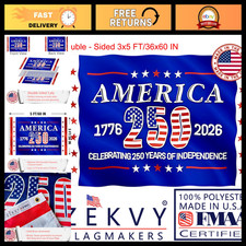 250th Anniversary USA Flag 3x5 - Double-Sided, Heavy Duty, UV  Fade Resistant,