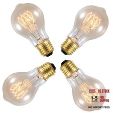 Incandescent Light Bulbs 60 Watt, Warm Edison Light Bulbs, Dimmable A19