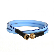 Heavy Duty Garden Hose 5 Ft X 5/8 Inch Blue Color, Short Connection Leader Hose