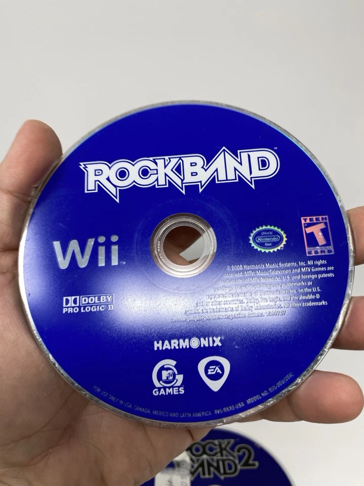 Rock Band, Rock Band 2, Rock Band 3 Lot Of 3 Games (Nintendo Wii) Tested Working - Image 4 of 4