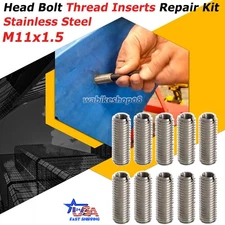 Head Bolt Thread Inserts Repair Kit M11x1.5 For Toyota 02-13 Highlander 2AZ-FE