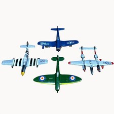 4 aviones de combate fundidos a presión Dyna Flites Segunda Guerra Mundial aviones militares avión de guerra LEER