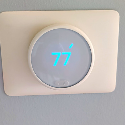 Nest Thermostat E White Smart Wi-Fi Eco Mode Digital Display Programmable