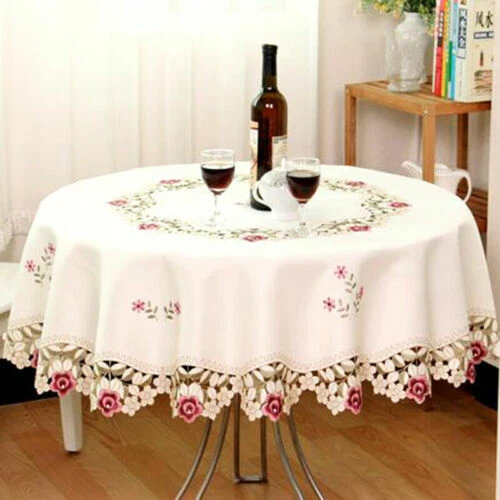 Jeffdad Set di 2 tovagliette ovali decorative in pizzo, con fiori, opache, lavabili, per cucina, sala da pranzo, campeggio, decorazione (45 x 30 cm