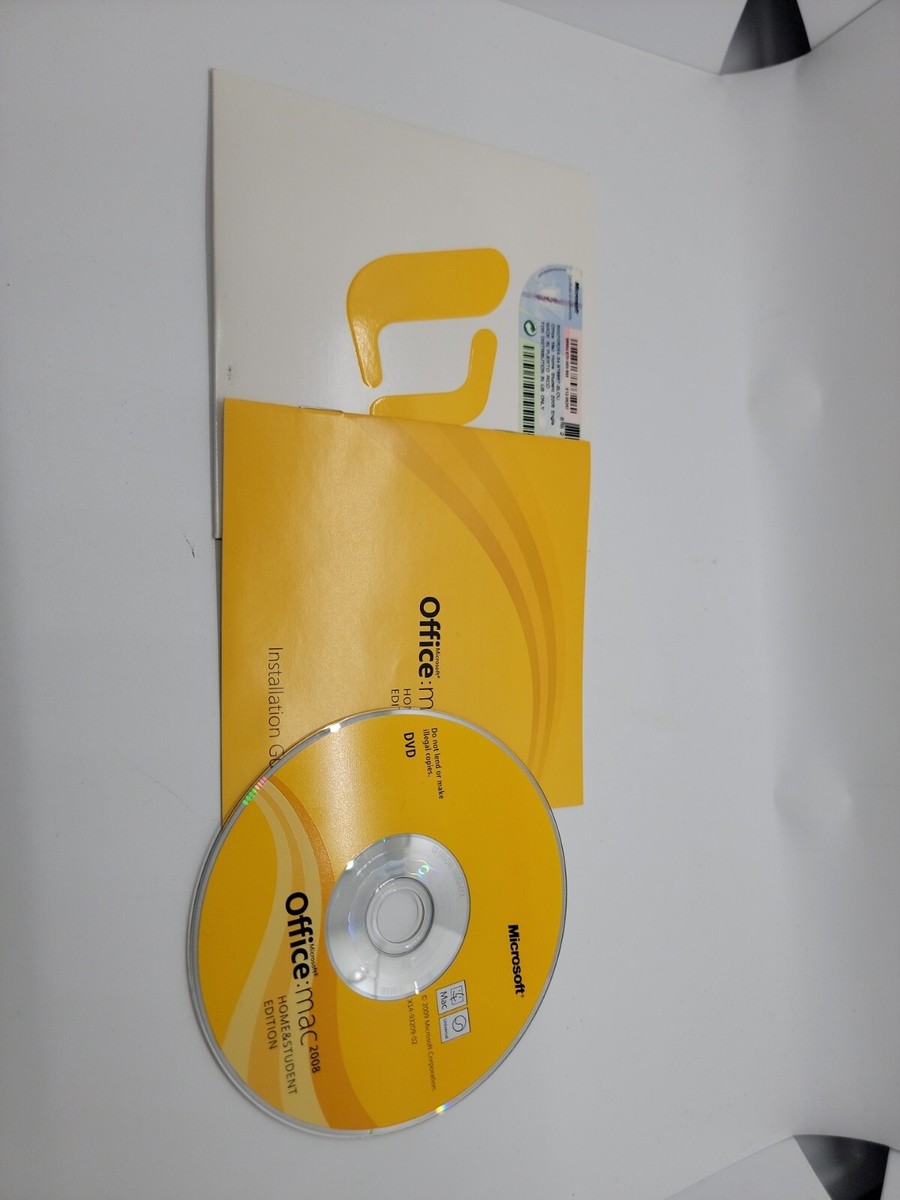 Microsoft Office 2008 Home and Student Edition for Mac w/ Official